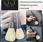 2pcs Nature Pig Hair Car Detailing Brush For Car Air Conditioner Panel Surface