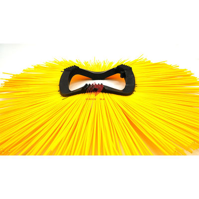 Injection Plastic Road Sweeper Brush Straight Filament With Disc Ring