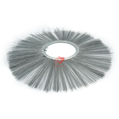PP Steel Mixed Flat Disc Road Sweeper Brush For Snow