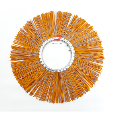 PP Steel Mixed Flat Disc Road Sweeper Brush For Snow