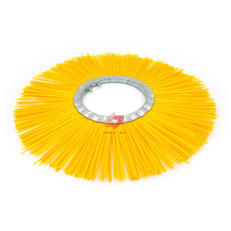 PP Steel Mixed Flat Disc Road Sweeper Brush For Snow